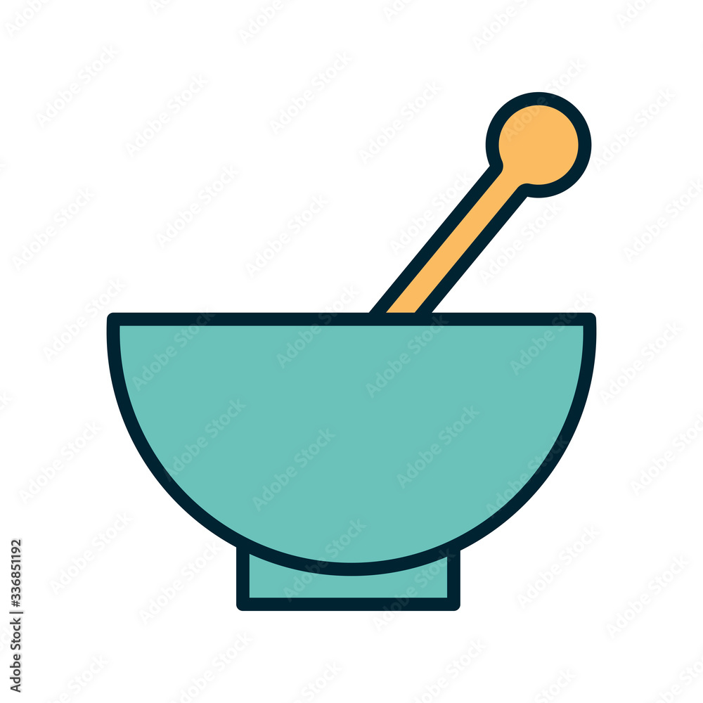 Science bowl line and fill style icon vector design Science bowl line and fill style icon vector design