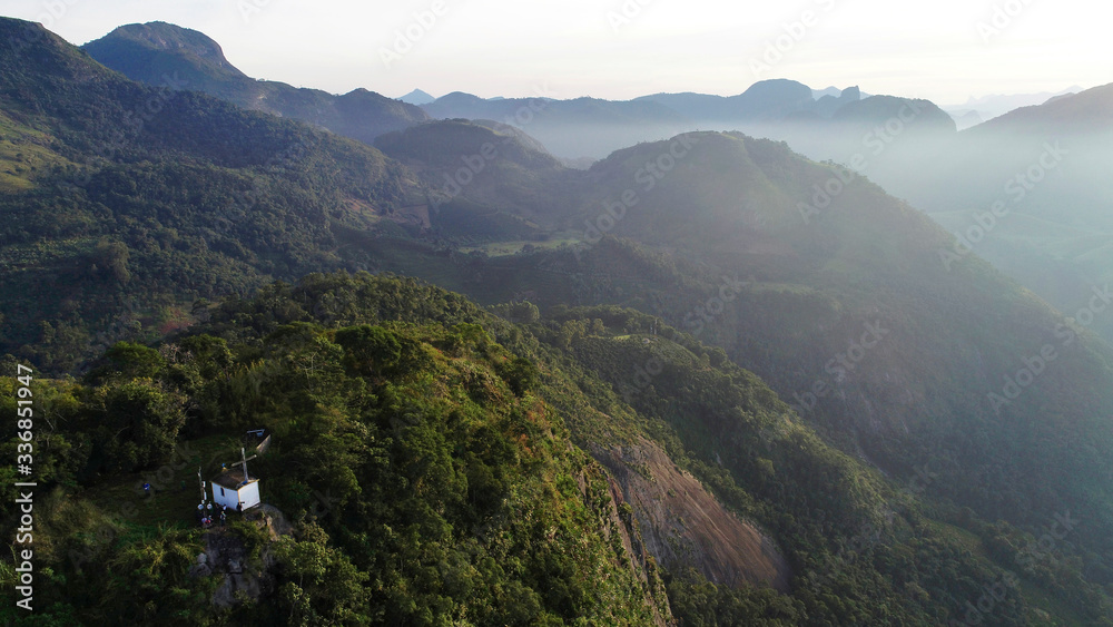 Fototapeta premium Burarama small Church photographed in Burarama, a district of the Cachoeiro de Itapemirim County, in Espírito Santo. Atlantic Forest Biome. Picture made in 2018.