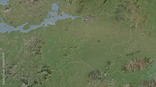 Limerick, Ireland - outlined. Satellite