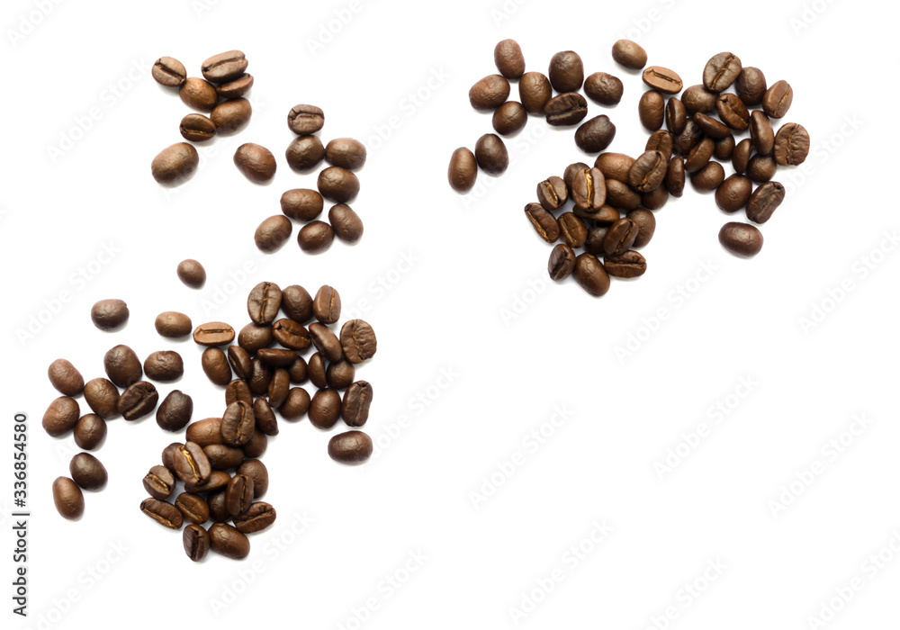 coffee beans isolated on white background coffee beans isolated on white background