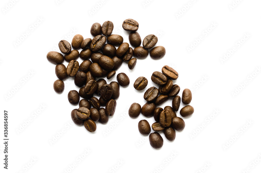 coffee beans isolated on white background coffee beans isolated on white background