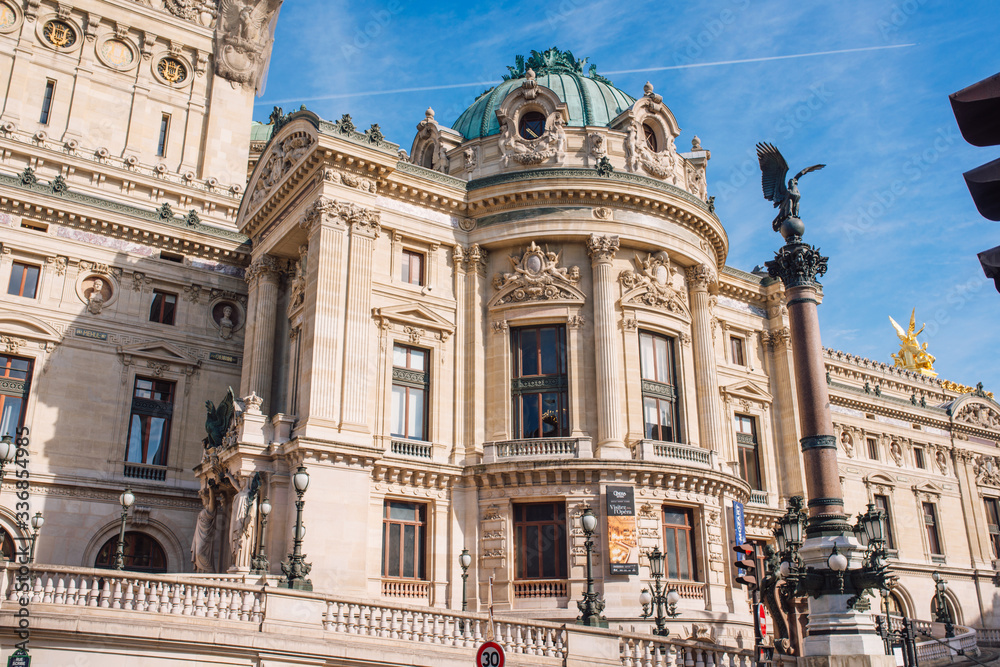 Facade of The Opera or Palace Garnier. Paris, France