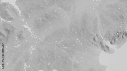 Photography Monaghan, Ireland - outlined. Grayscale