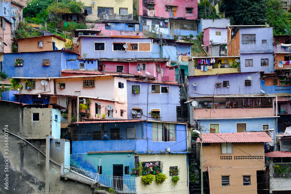 View of a popular suburb in Caracas(Venezuela).
