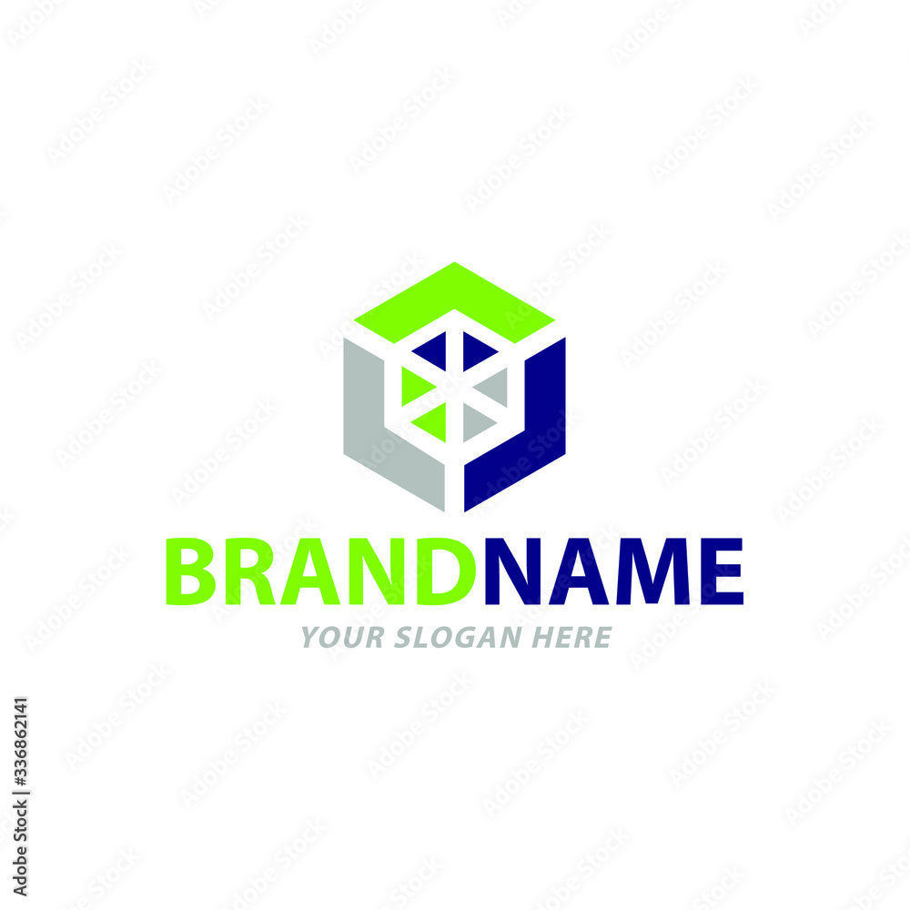 creative hexagonal logo design, vector creative hexagonal logo design, vector