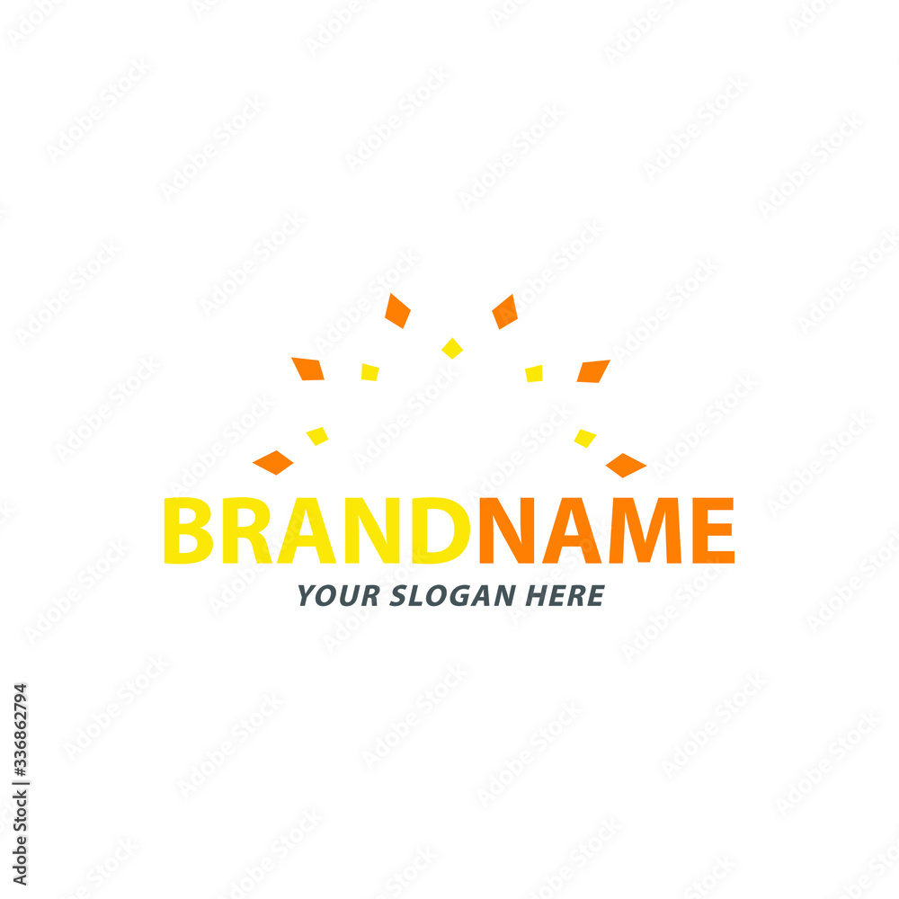 Fototapeta premium creative sun logo design, vector