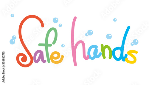 Safe hands・SNSハッシュタグ（カラフル）
