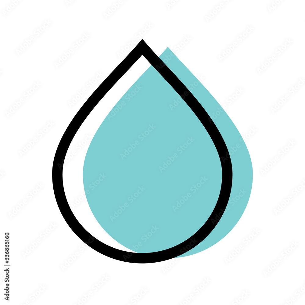 Droplet logo icon design, water drop symbol - vector Droplet logo icon design, water drop symbol - vector