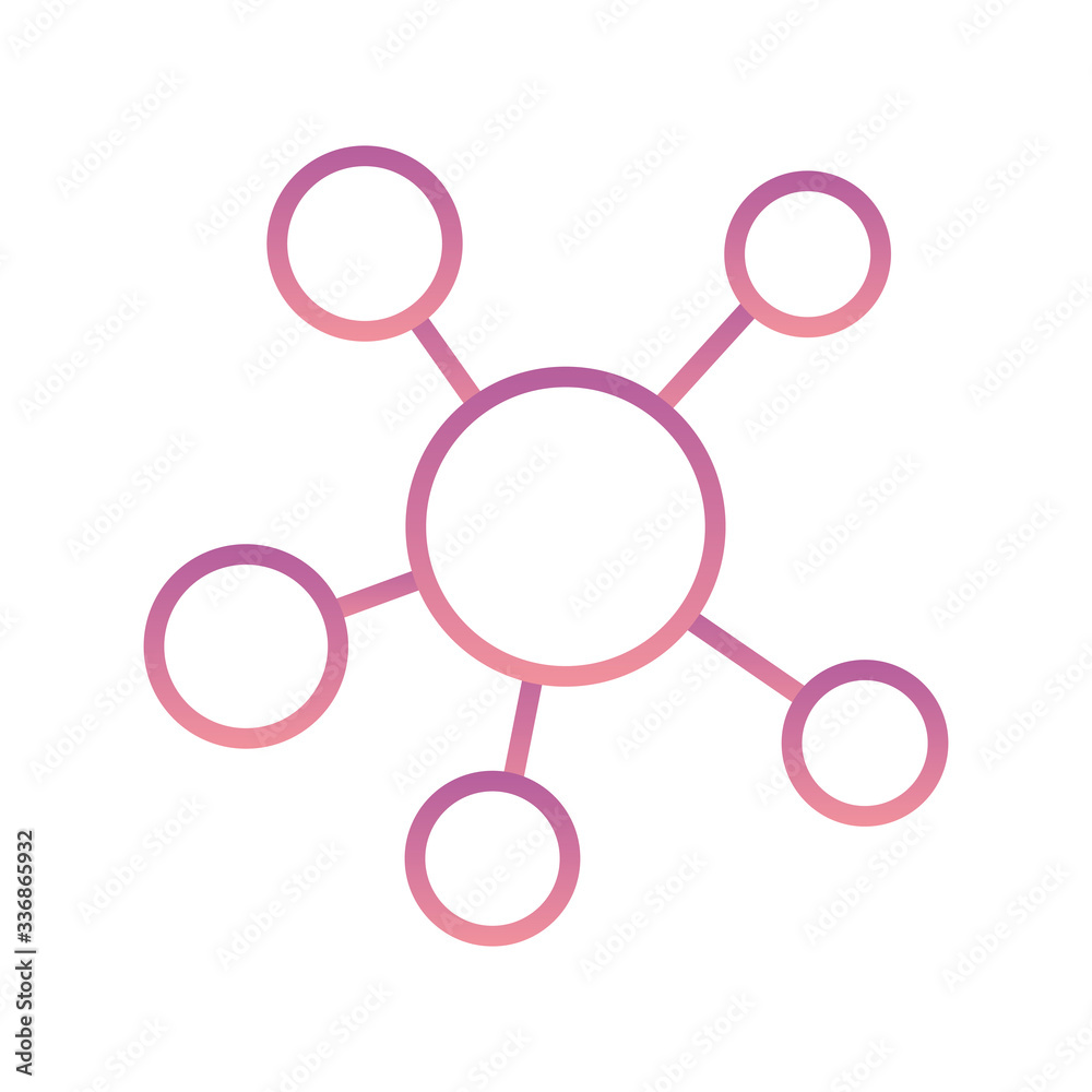 Isolated atom gradient style icon vector design Isolated atom gradient style icon vector design