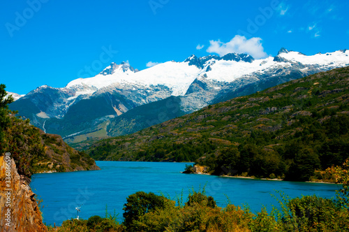 Fototapeta Naklejka Na Ścianę i Meble -  Andes Mountains in Patagonia - Chile