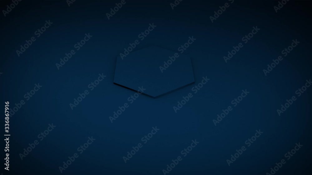 3D motion graphics hexagon floor and digital hud graphical user interface movement modern design technology abstract background