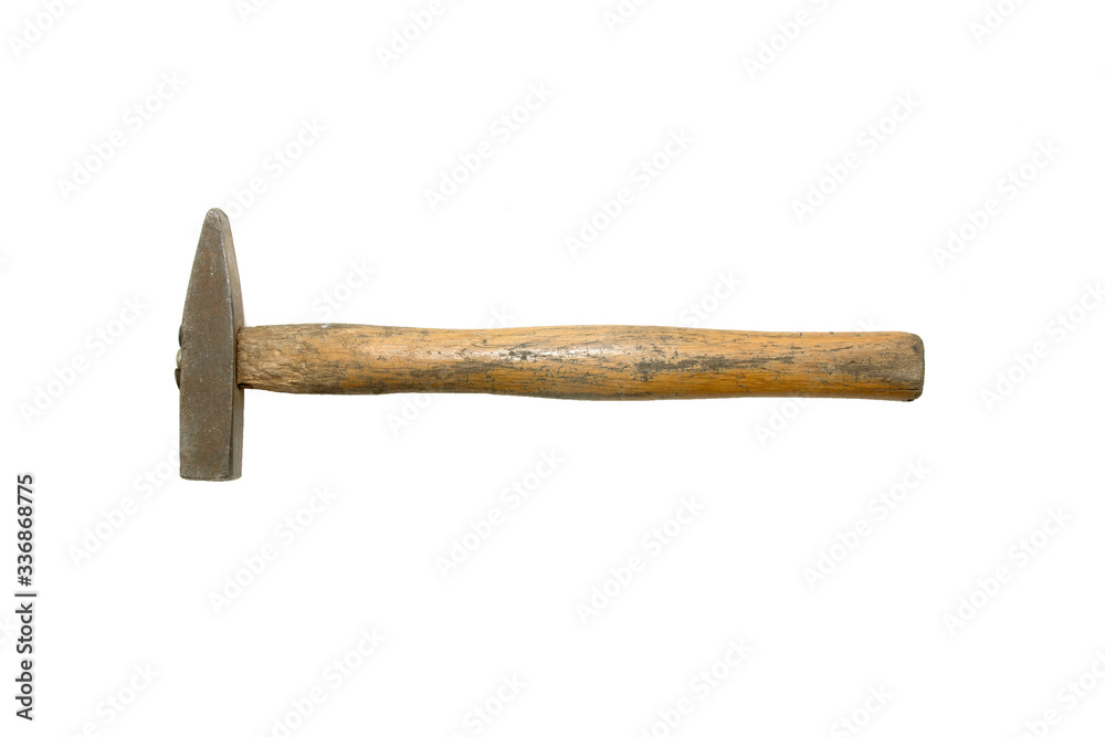 old hammer tools craftsman isolated on white background for electrician maintenance old hammer tools craftsman isolated on white background for electrician maintenance