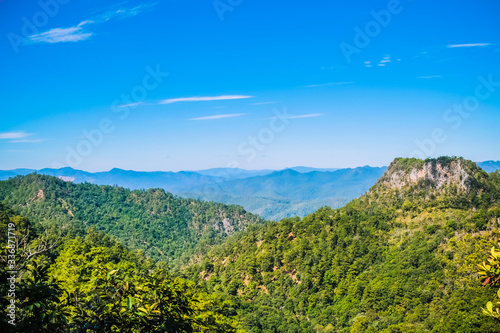 big mountain with blue sky background