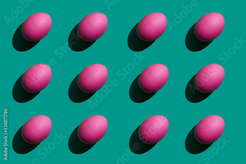Naklejka Abstract background pink eggs pattern ester