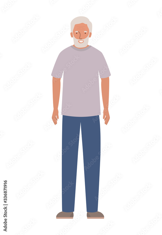 Isolated grandfather avatar vector design Isolated grandfather avatar vector design