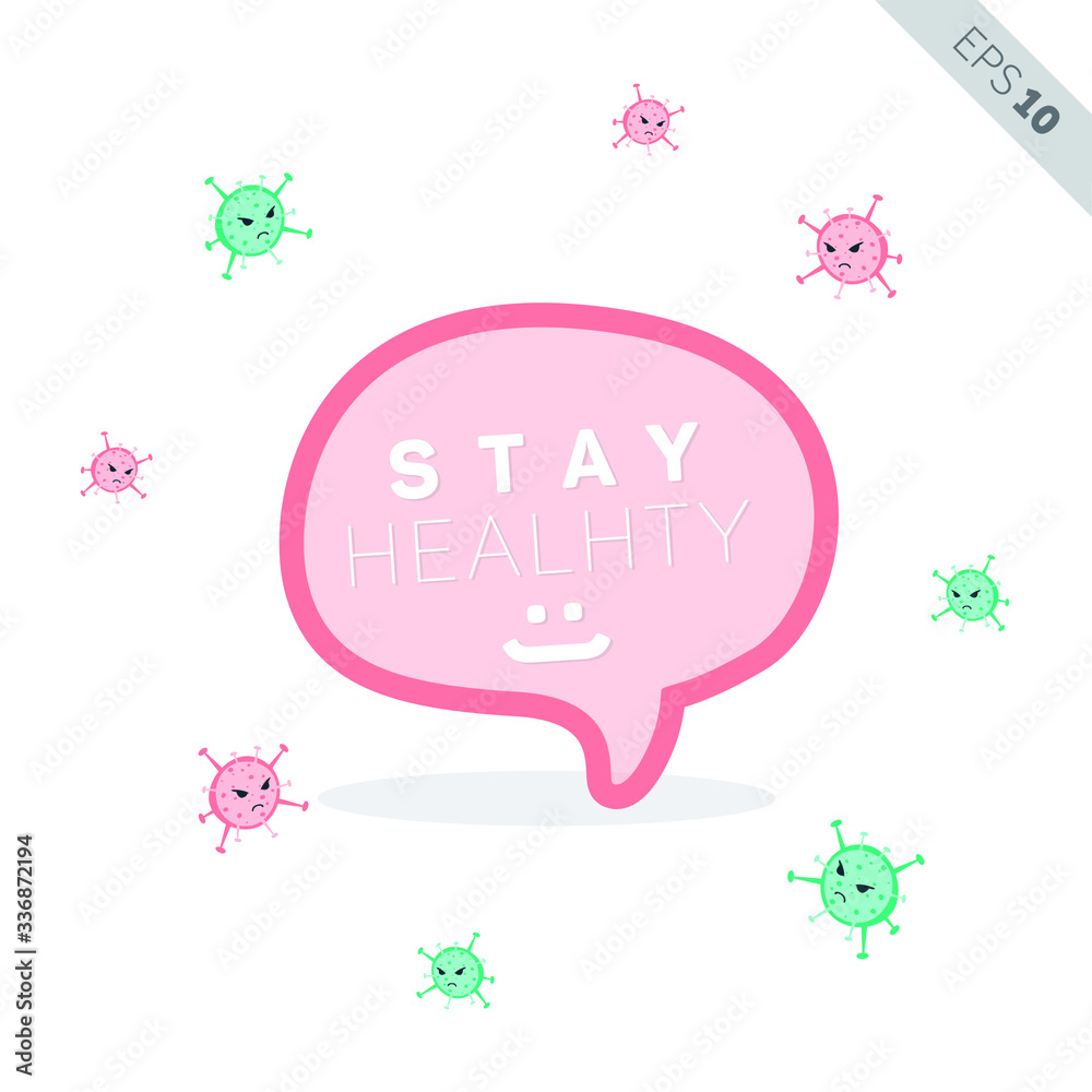 Creative Stay Healthy Kit Equipment to Avoid Corona Virus Illustration, Vector Creative Stay Healthy Kit Equipment to Avoid Corona Virus Illustration, Vector