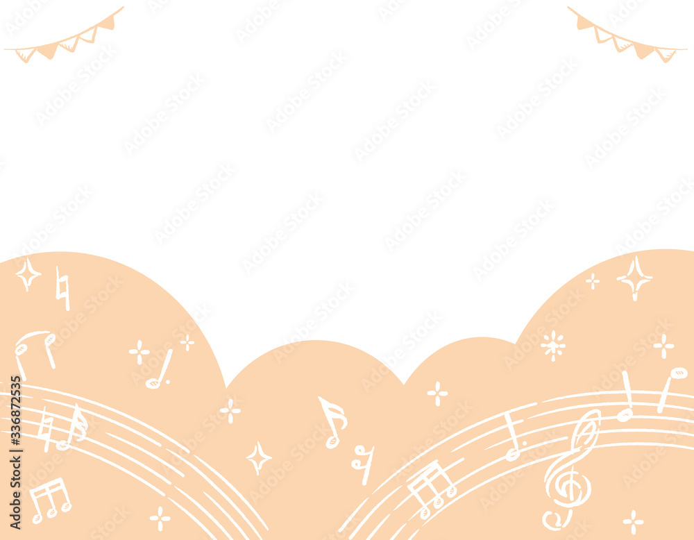 音符を使った背景素材stock Vector Adobe Stock