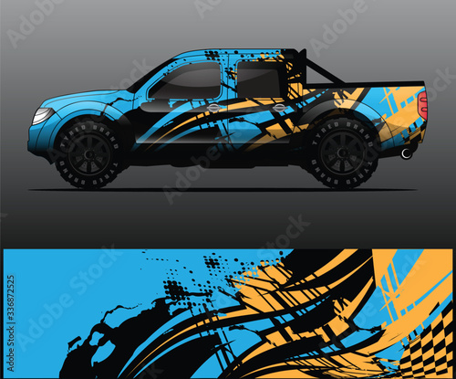 truck decal graphic wrap vector, abstract background