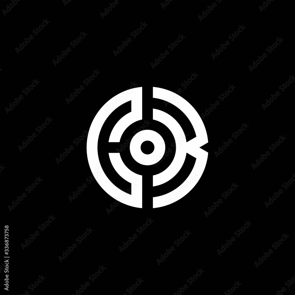 CK monogram logo with abstract circle style and dot in the middle CK monogram logo with abstract circle style and dot in the middle