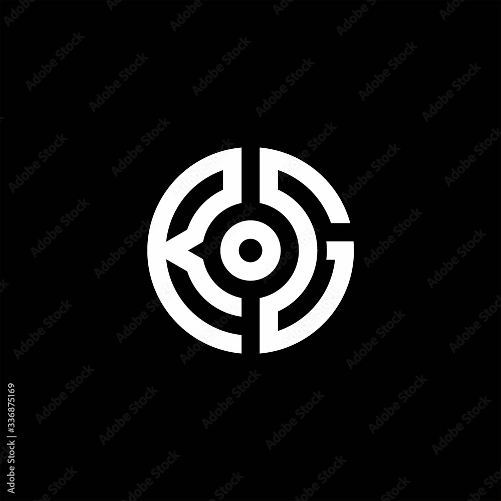RG monogram logo with abstract circle style and dot in the middle RG monogram logo with abstract circle style and dot in the middle