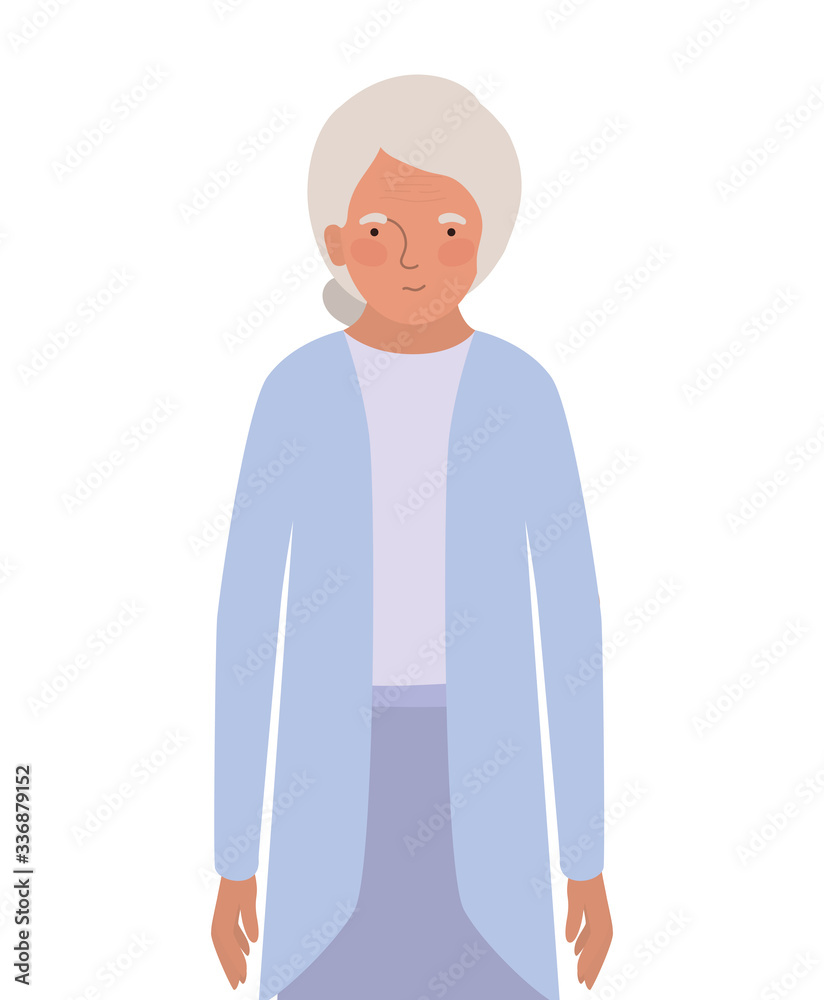 Isolated grandmother avatar vector design Isolated grandmother avatar vector design
