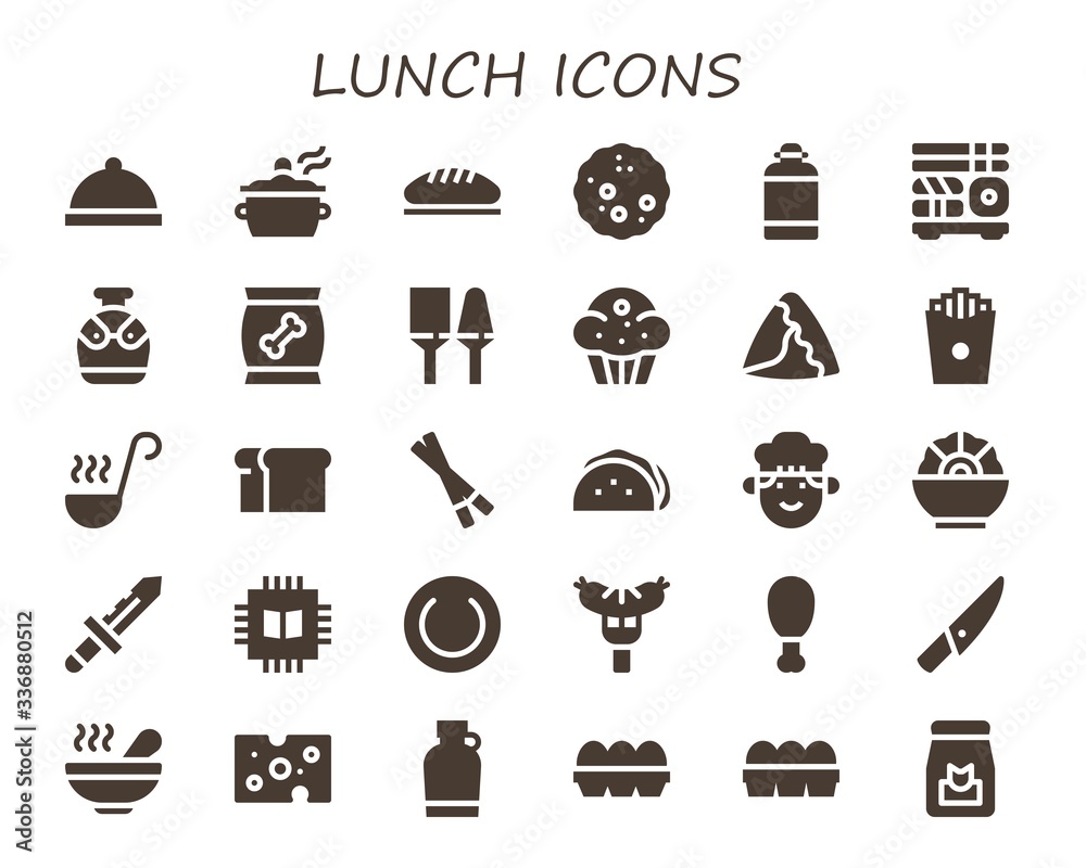 lunch icon set