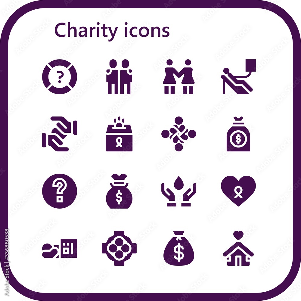 Modern Simple Set of charity Vector filled Icons Modern Simple Set of charity Vector filled Icons
