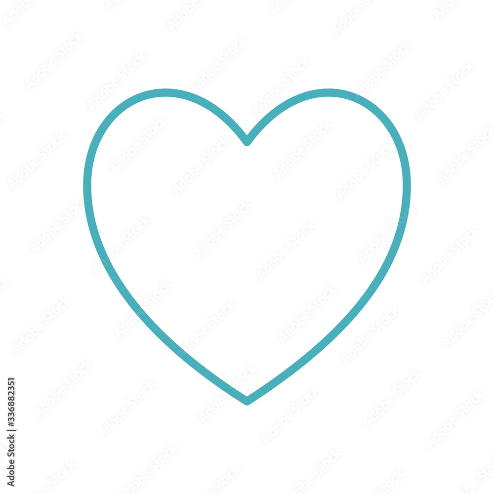 Isolated heart line style icon vector design Isolated heart line style icon vector design