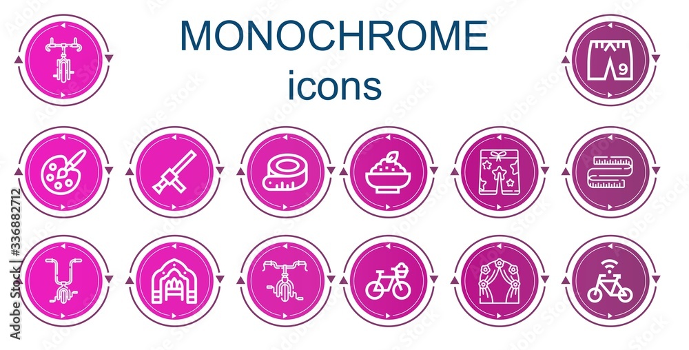 Editable 14 monochrome icons for web and mobile Editable 14 monochrome icons for web and mobile