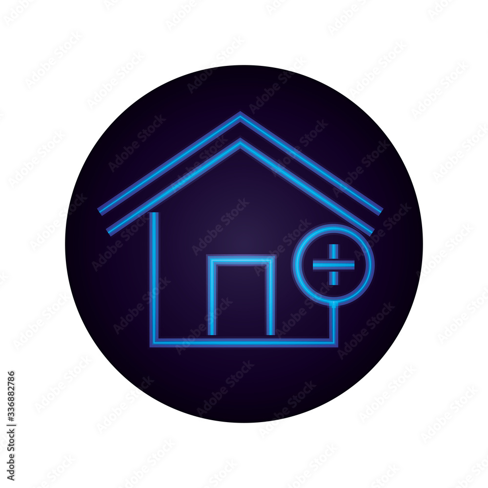 covid 19 coronavirus pandemic stay at home quarantine neon style icon covid 19 coronavirus pandemic stay at home quarantine neon style icon