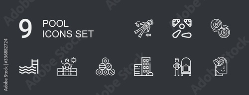 Editable 9 pool icons for web and mobile