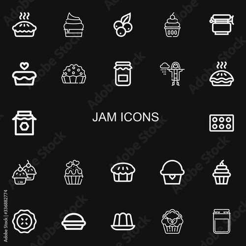 Editable 22 jam icons for web and mobile