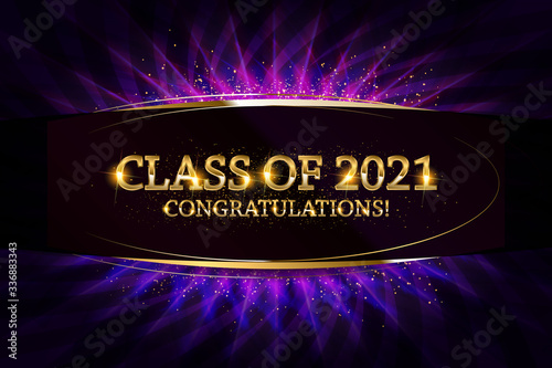 Class of 2021 Congratulations Graduates gold text