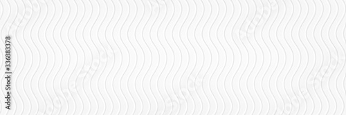 abstract white background pattern with curvy waves or wavy lines in beveled stripes, faint gray ripple texture pattern in detailed modern line art