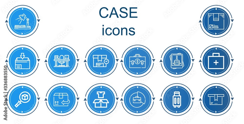 Editable 14 case icons for web and mobile Editable 14 case icons for web and mobile