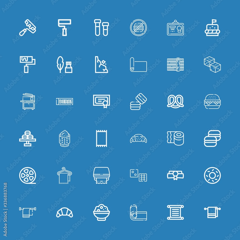 Editable 36 roll icons for web and mobile Editable 36 roll icons for web and mobile