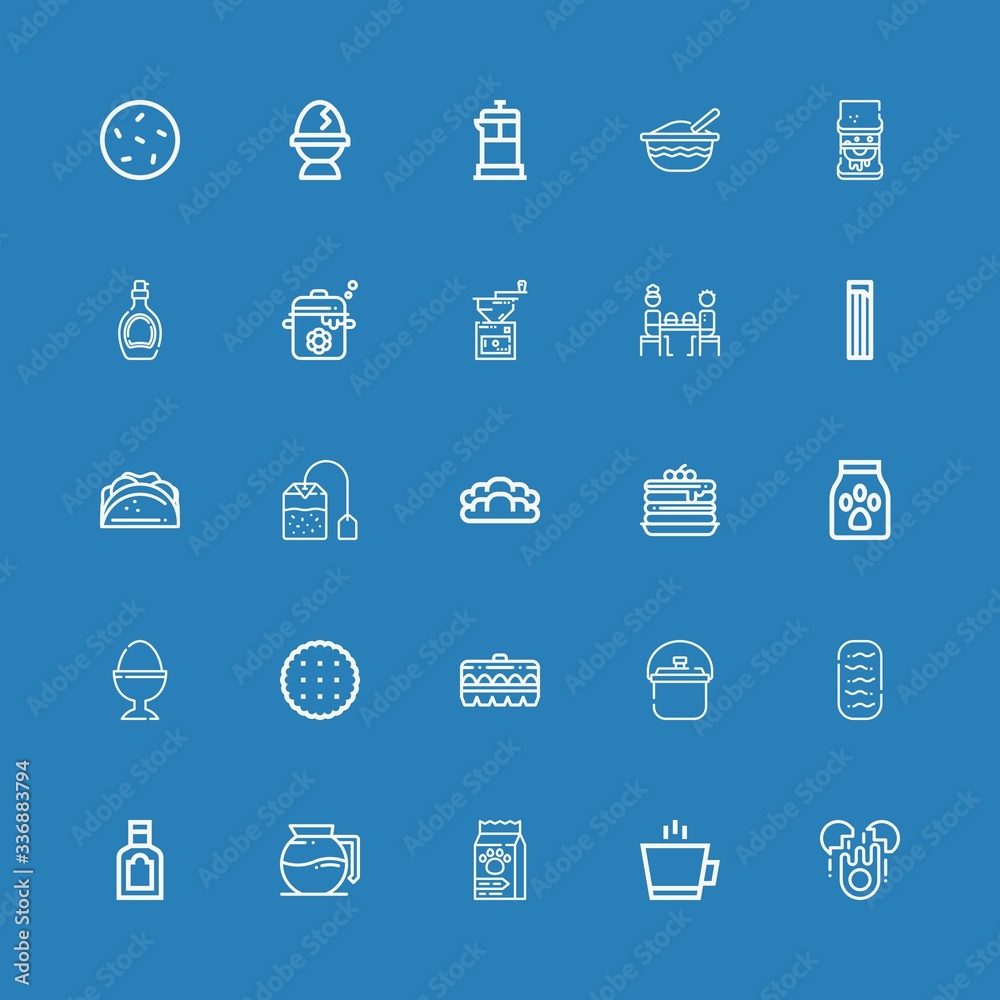 Editable 25 breakfast icons for web and mobile Editable 25 breakfast icons for web and mobile