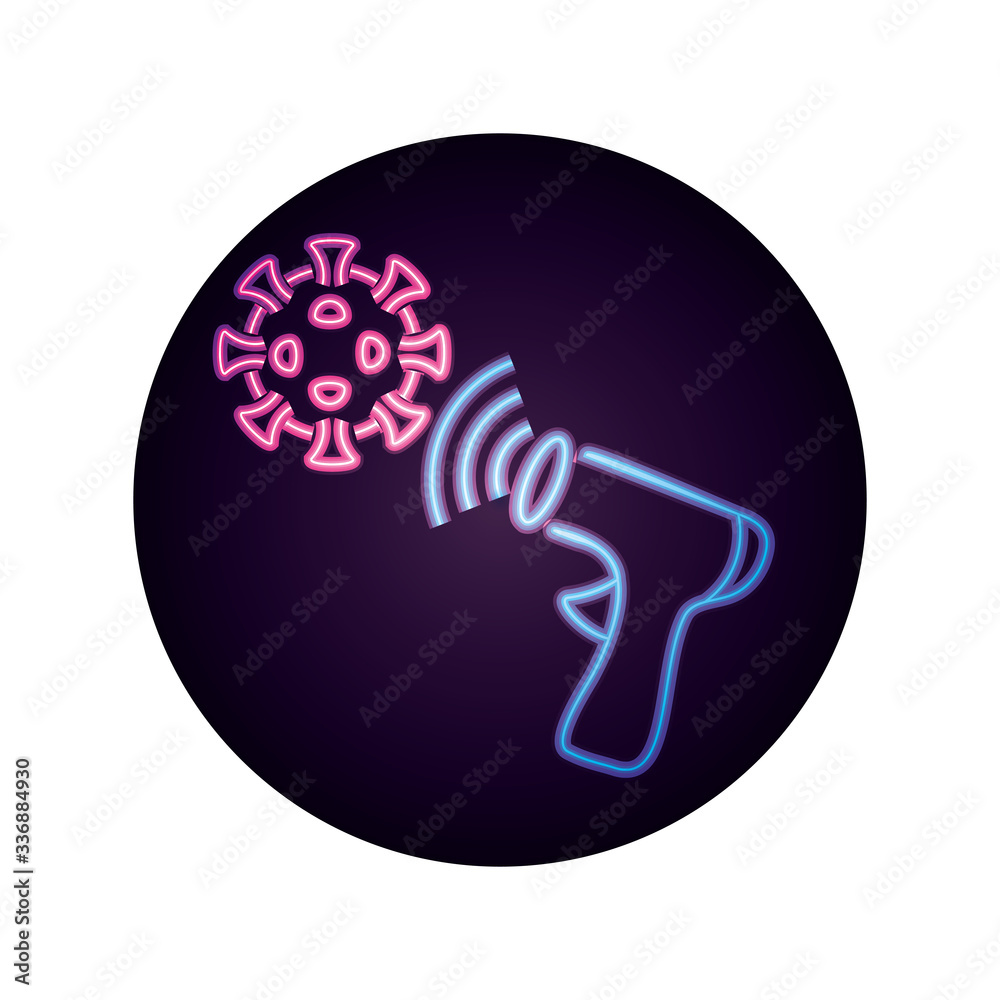 covid 19 coronavirus pandemic testing temperature body neon style icon covid 19 coronavirus pandemic testing temperature body neon style icon