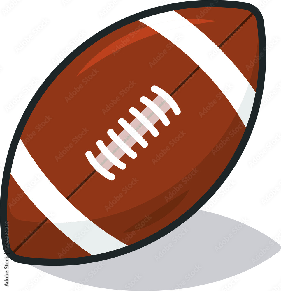 American football ball. Rugby. Brown ball. American football ball. Rugby. Brown ball.