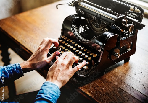 Hands Typing Typewriter Ancient Retro Classic Keyboard