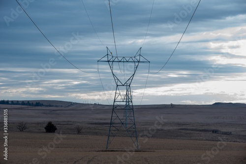 power lines in the North Dakota