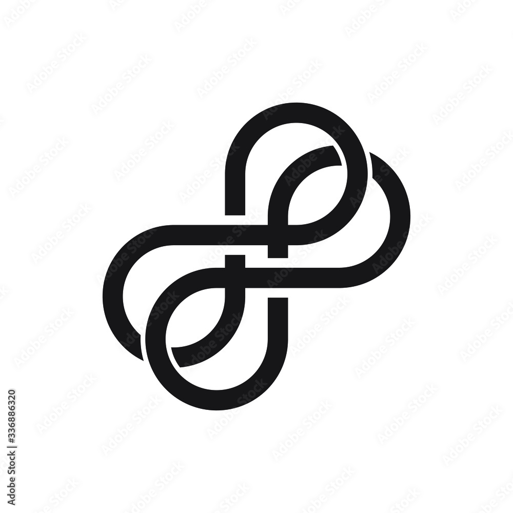 Double Infinity Symbol Logo Design Vector Double Infinity Symbol Logo Design Vector