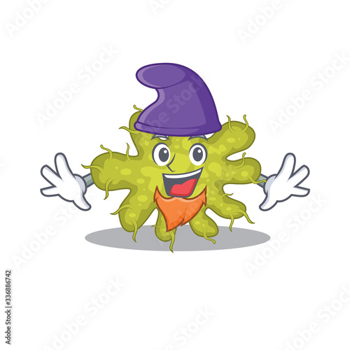 Cute picture of bacterium in Elf cartoon design photo