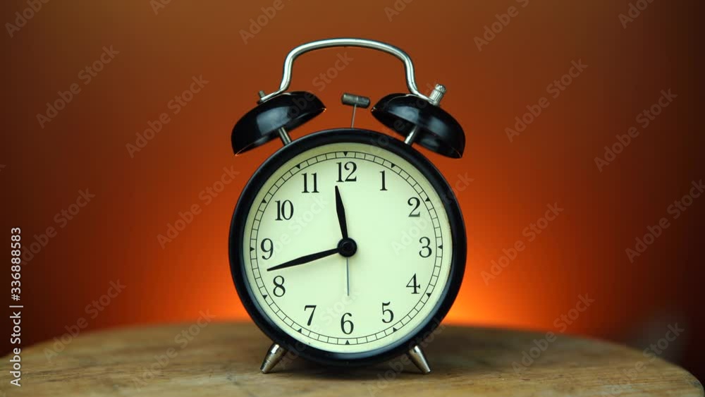 Alarm clock timelapse 12am Day change date change concept Alarm clock timelapse 12am Day change date change concept