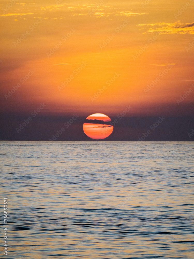 Beautiful sunset at sea