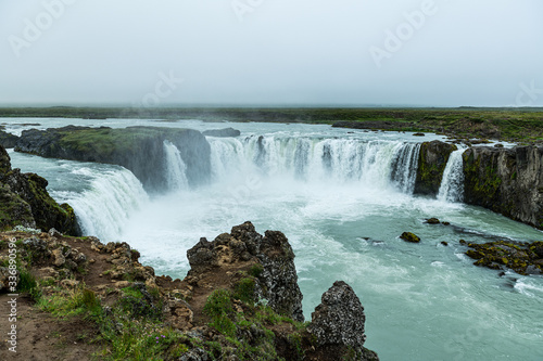 Famous Godafoss waterfall in northern Iceland