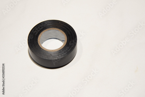 Roll of electrical tape on white background