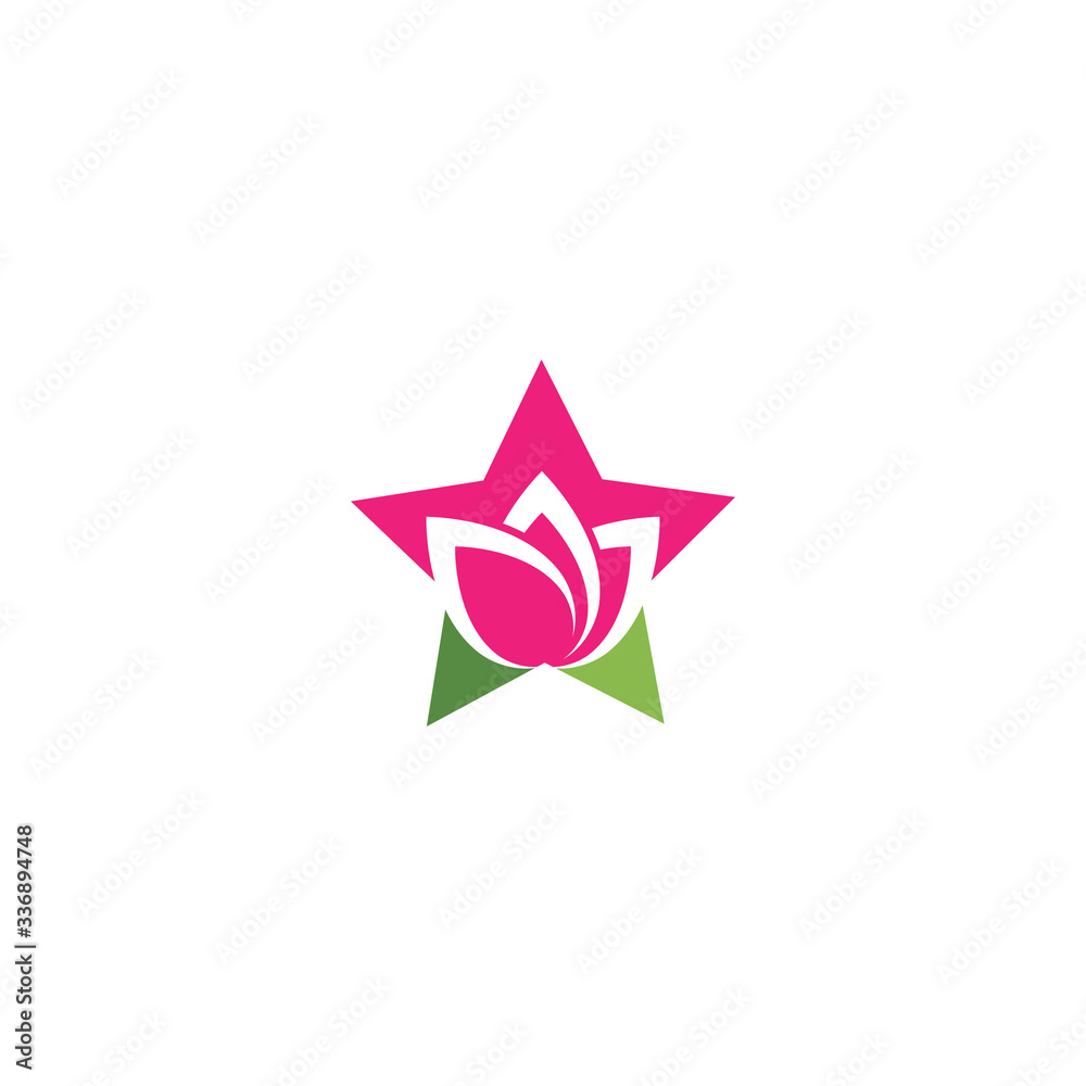 Fototapeta premium Beauty Vector lotus icon