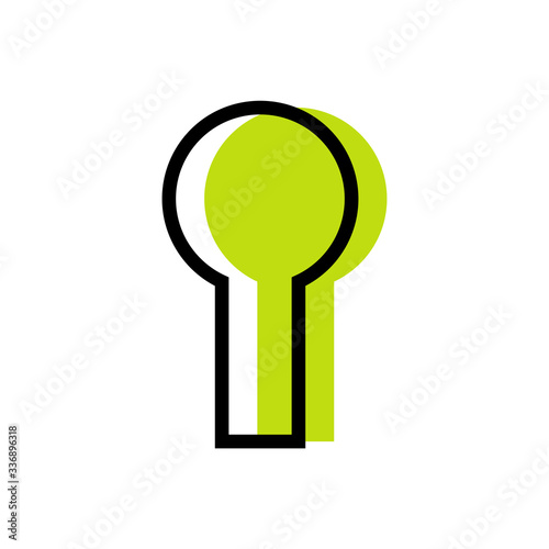Key hole icon design template elements, lock symbol
