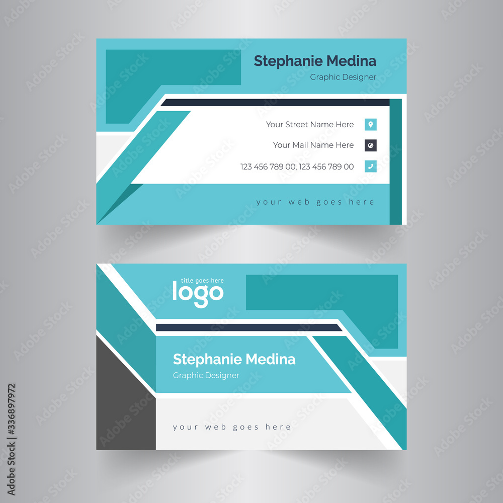 Cyan Creative & Corporate Business card Template Design. Cyan Creative & Corporate Business card Template Design.